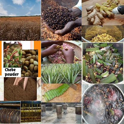 Óleo nutritivo Layden africano feito por métodos antigos Óleo de cabelo quente para fortalecimento do couro cabeludo e das raízes do cabelo