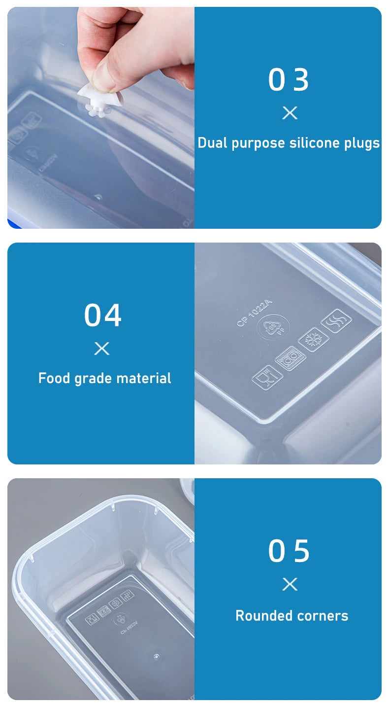 Vacuum Food Storage Box Transparent Storage Container Fridge Organizer Microwave Safe Fresh-Keeping Sealing Box Food Dispenser