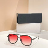 Original Factory For DIYTA DT DTS188-A With Brand Box Trendy Silver Alloy Frame Gradient Driving Anti-Glare Men Women Sunglasses