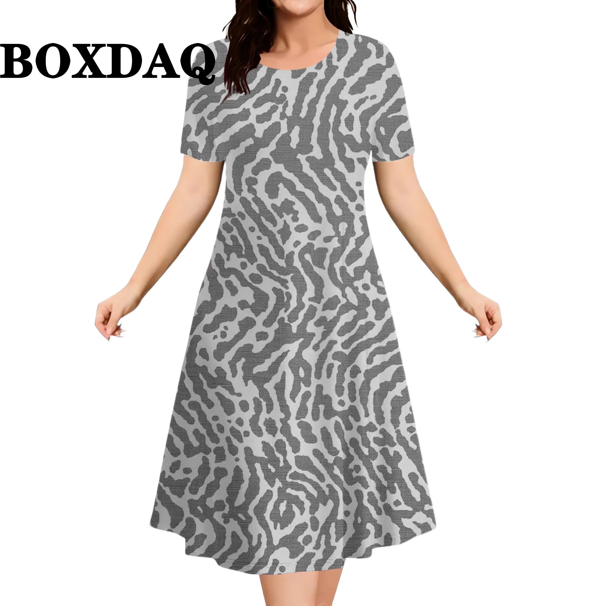 2026 New Floral Graphic Print Women's Dresses Elegant Ladies Summer Dress Casual Retro Plus Size Female Fashion Loose Dress 9XL
