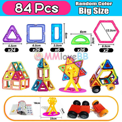 Juguetes magnéticos para niños de gran tamaño, bloques magnéticos para niños, juego de construcción de diseño, juguetes para niños, bloques de construcción