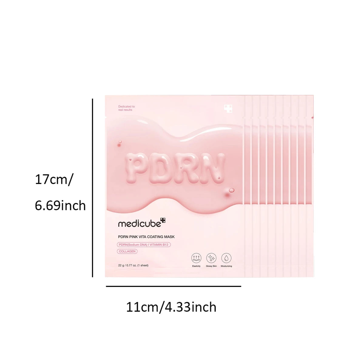 medicube Salmon DNA PDRN Pink Vita Coating Sheet Mask 10ea, Hydrogel Sheet Technology, Korean Skincare, K-Beauty, Korean Makeup