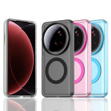 Matte Clear Magnetic Wireless Charge Magsafe Case For Xiaomi 15 Ultra 14T Pro Civi4 Military Armor Shockproof Candy Color Cover