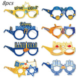 Disposable Jewish Hanukkah Supplies, Cutlery Set, Plates, Napkins, Cup, Festival Party Decorations 