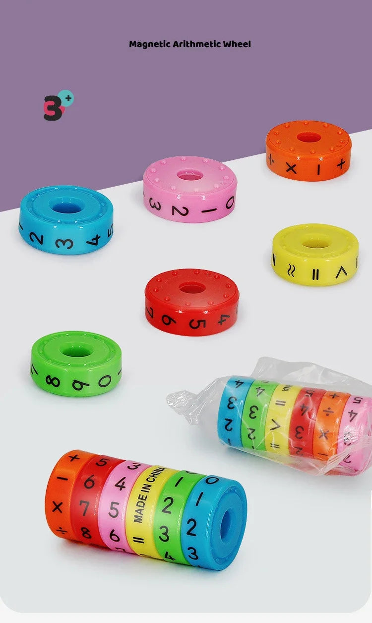 Children's Creative Magnetic Math Tesseract Toy Arithmetic Intelligence Early Education Toys Add Subtract Multiply Divide Toy