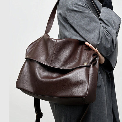 Bolsos de hombro grandes Toptrends 100% piel auténtica de vaca para mujer, bolsos cruzados de diseñador de lujo para oficina (2025)