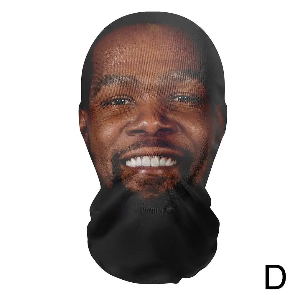 Máscara creativa de Kanye con impresión 3D, malla elástica, máscara facial completa, tocado para cosplay, artículos novedosos, accesorios de fiesta para cosplay para hombres y mujeres