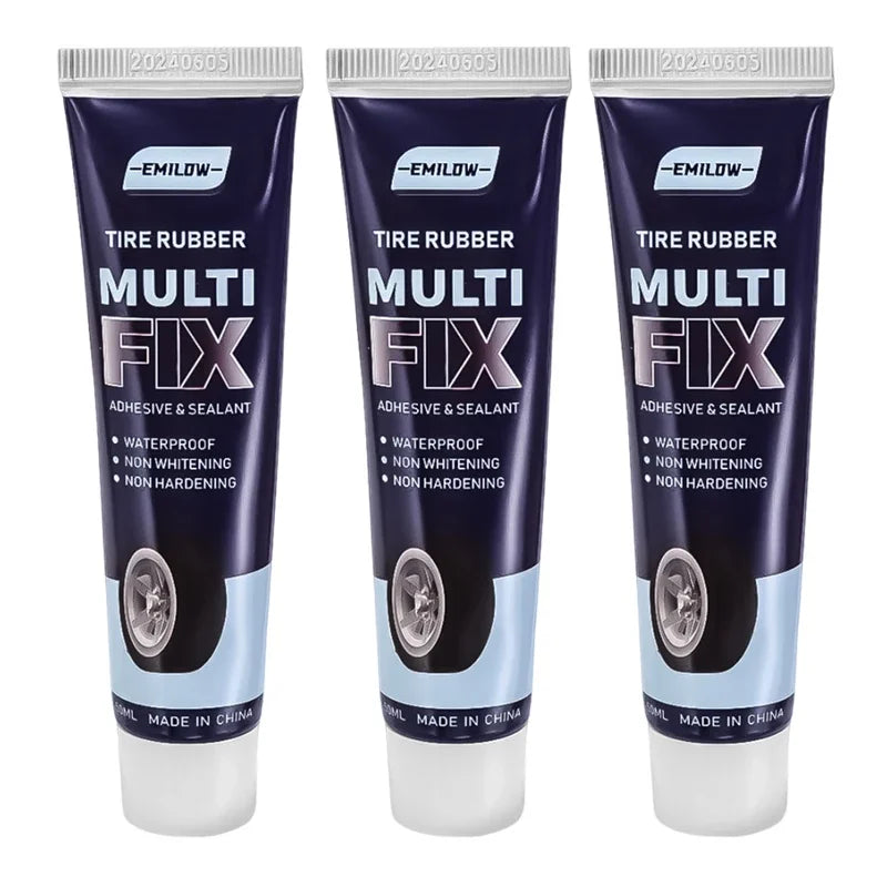 Strong Rubber Tire Repair Glue, resistente ao desgaste, não corrosivo, adesivo, colagem, reparação de pneus de carro, selante, 50ml, 3 pcs