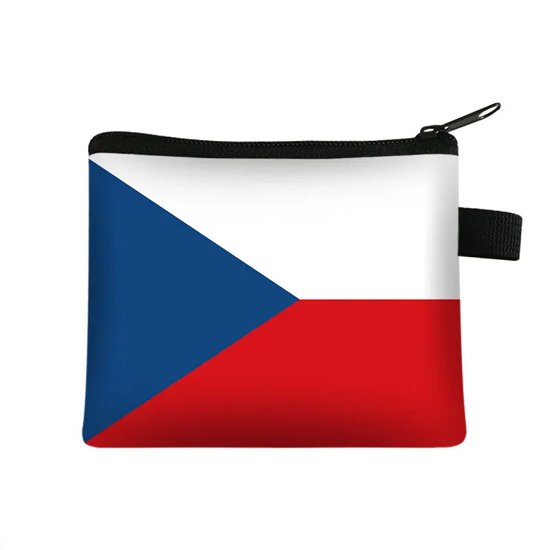 National Flag Print Coin Purses Algeria Spain Haiti Israel Women Wallet Saudi Arabia Men Purse Small Handbag Money Coin Bags