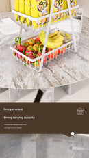 Double Layer Multifunctional Storage Basket, Desktop Shelf, Snack And Fruit Storage Table, With Two Layers Of Storage On Top