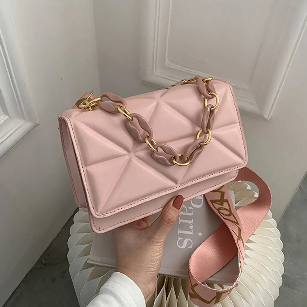 Bolsos de hombro grandes de invierno para mujer, bolsos cruzados de piel sintética con estampado de piedras, bolsos de mano rosas de marca, bolsos de mano con cadena, bolsos de mano tipo shopper.