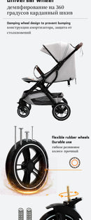 Baby Stroller High Landscape Portable Ultra-lightweight Newborn Travel Shock-absorbing Stroller newborn rocker For 0-4 Year Old