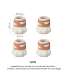 SHIMOYAMA - Tapas de silicona para patas de silla, fundas para patas de mesa, calcetines protectores de suelo, almohadillas antideslizantes con forma de garra de gato, decoración del hogar 