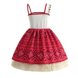 Disney Moana 2 Vaiana Costume Girls Princess Dress Children Purim Lace Clothes Kids Cartoon Cosplay Outfits Birthday Party Frock