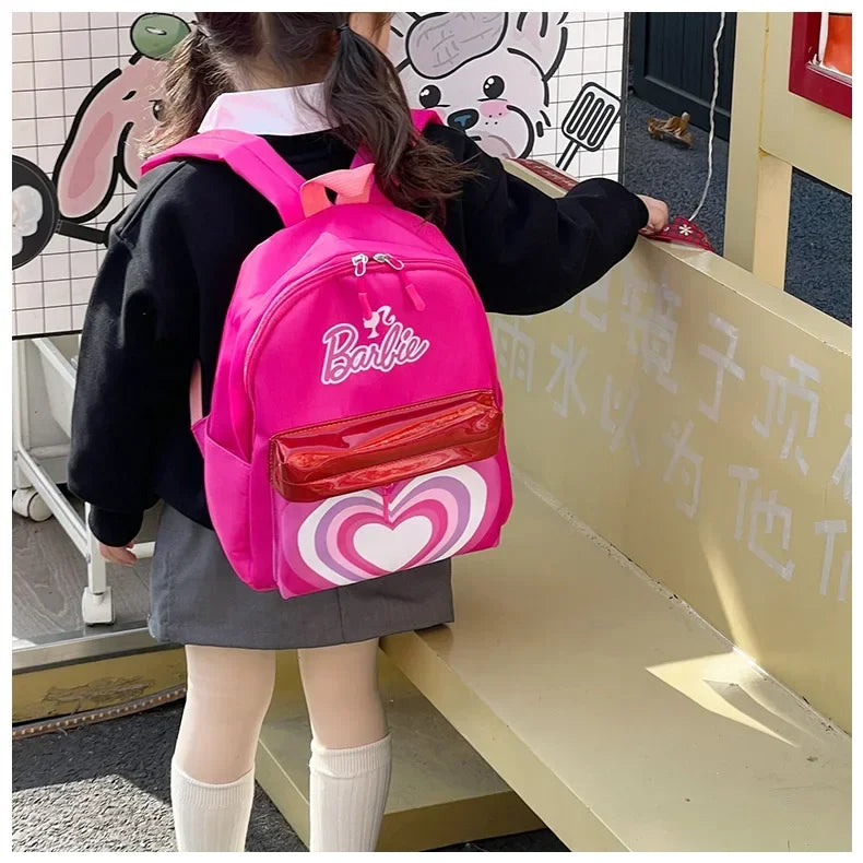 Kawaii Barbie Cartoon Anime Fashion Backpack Girl Barbie Princess Backpack Cute Kindergarten Kids Schoolbag Gift Toys