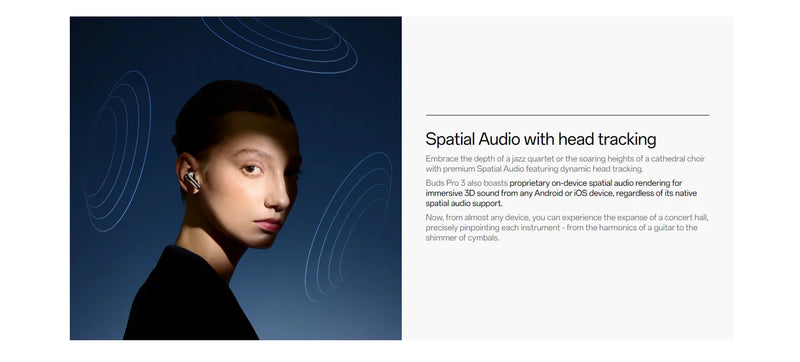 Global Version OnePlus Buds Pro 3 Earphone Up to 50dB Noise Canceling Spatial Audio with Head Tracking Hi-Resolution Audio