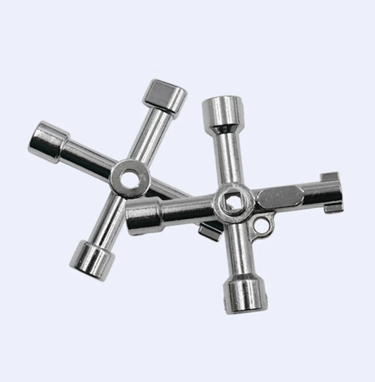 Electric control cabinet car elevator cross key wrench water meter valve key internal triangle wrench multi-purpose tool