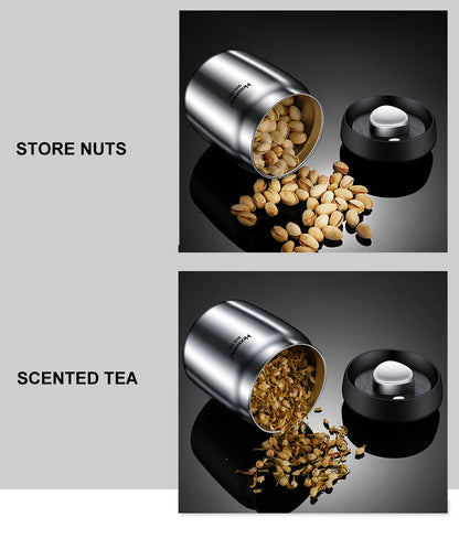 Vacuum sealed tank Coffee bean storage tank Household 304 stainless steel food storage Jars moisture-proof sealed container