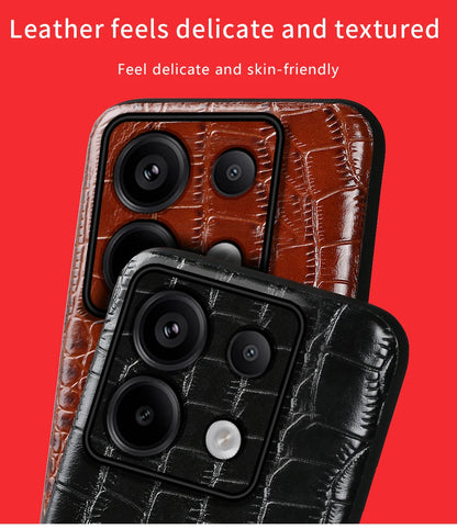 Genuine Cowhide Leather Phone Case for Xiaomi Mi 14 Ultra 13T Pro 14T Pro Poco X6 Pro Back Cover for Redmi Note 13 Pro Plus 5G