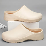 Waterproof Clog Slippers for Men and Women Couples Chef Shoes Comfortable Sandal Pet Workers Outdoor Fishing 