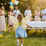 Fantasy Colorful Butterfly Fairy Wings Organza Sparkle Cosplay Wings Handmade Elf Wings Costume for Adult Kid