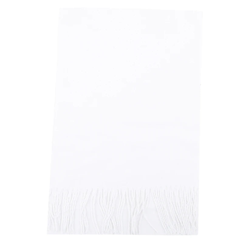 Classic Solid Colors Scarves Men Cashmere Soft Knitted Striped Scarf Long Tassel Neck Warmer Men'S Winter Scarf 2023 New