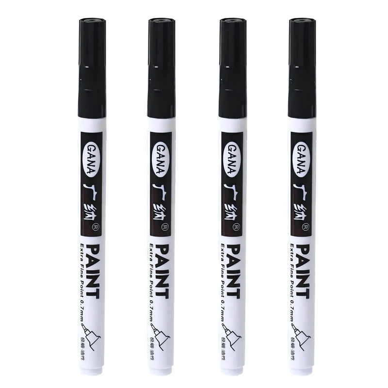 Fine tip permanent Paint Marker Pen DIY Paint Metallic Pen Permanent Gold SILVER Marker Touch Up,School Model Painting