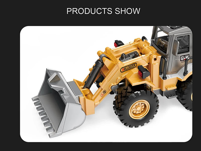 Juguetes para niños, tractor de aleación, excavadora, buldózer, grúa en miniatura, camión, modelo de vehículo agrícola de ingeniería fundido a presión, regalos para niños