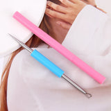1PC Acne Clip Set Cell Clip Acne Needle Squeezing Blackhead Pressing Rod Cleaning Facial Stainless Steel Beauty Tool