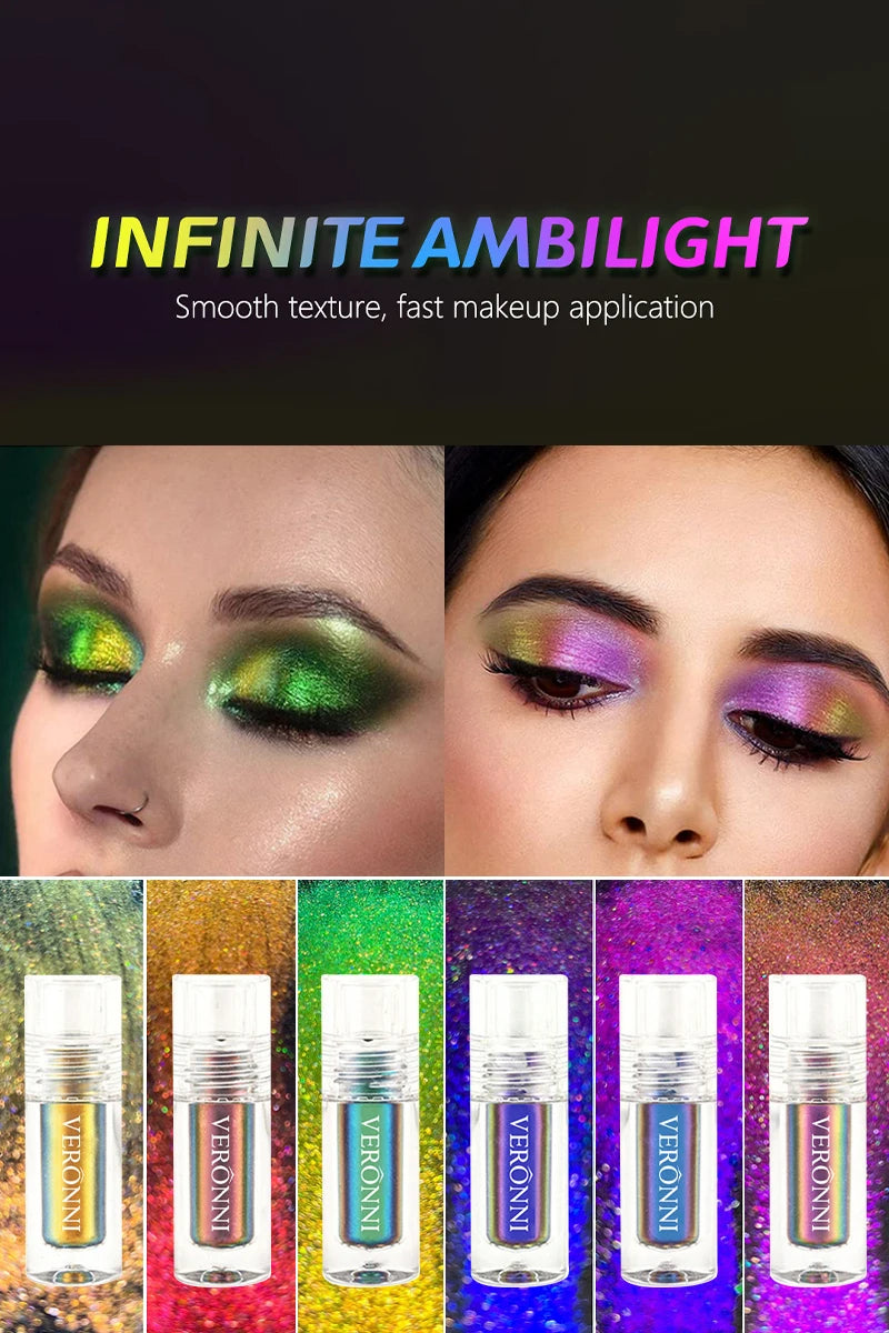 Chrome Shifting Pigments Chameleon Liquid Eyeshadow Shiny Long Lasting Multichrome High Eyeshadow Liquid Eye Makeup Art Cosmetic