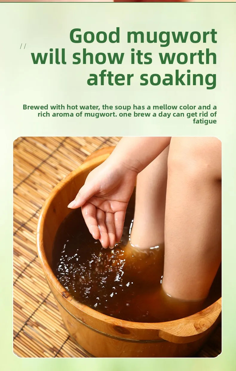 500g Aged Mugwort Bath Bags for Foot Soak Body Relaxation Herbal Therapy Used for Bathing and Foot Soaking