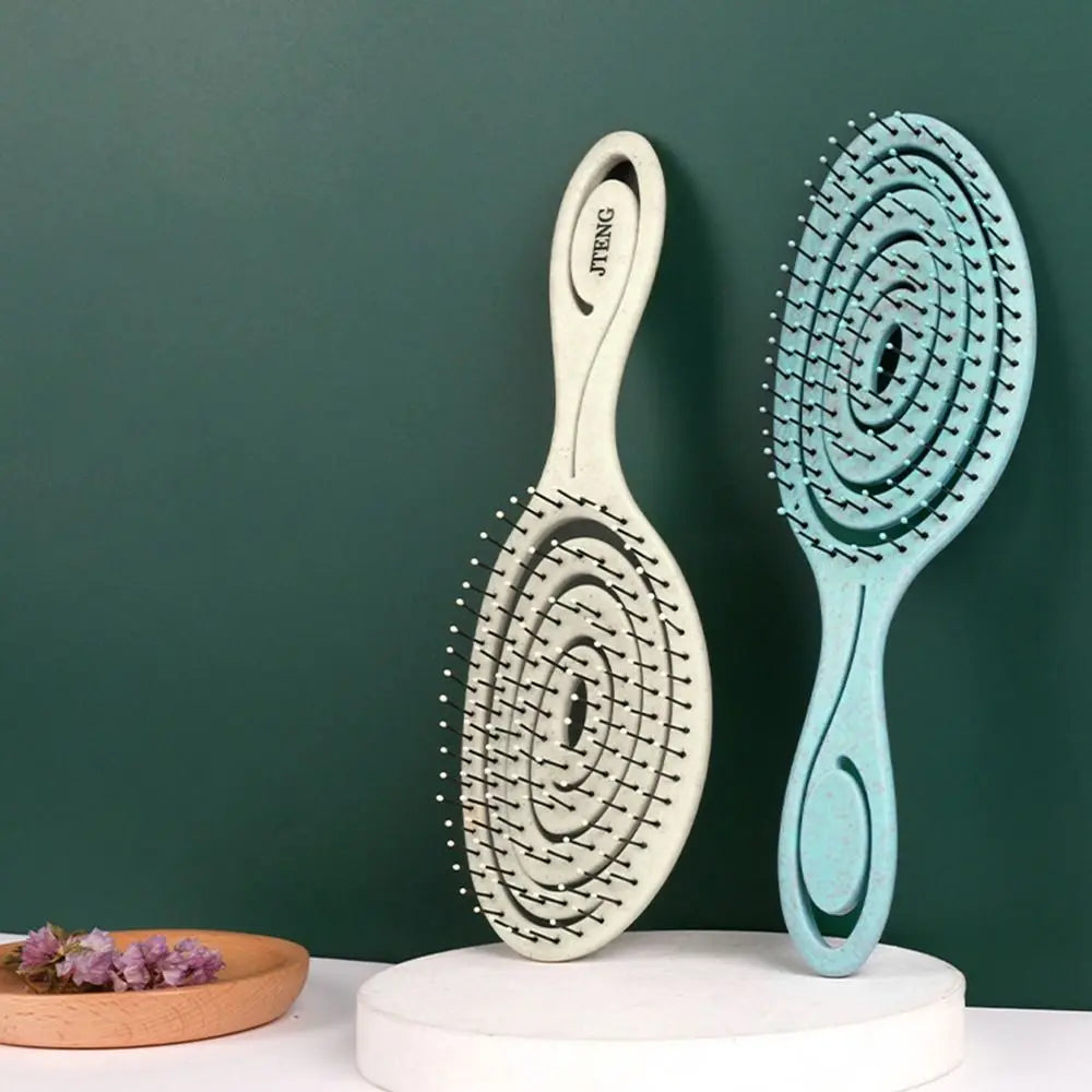 Peine de masaje elástico, peine para cabello enredado, cepillo desenredante, cepillos para cabello rizado húmedo, peine de barbero, herramientas de peluquería