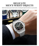 NIBOSI Luxury Men‘s Watches Business Waterproof Male Clock Luminous Silicone Band Date Square Quartz Man Watches Reloj Hombre