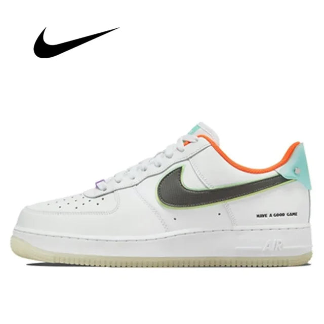 Zapatillas de skate Nike Air Force 1 Low Retro para hombre y mujer, clásicas, negras, informales, cómodas, AF1 