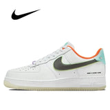Zapatillas de skate Nike Air Force 1 Low Retro para hombre y mujer, clásicas, negras, informales, cómodas, AF1 