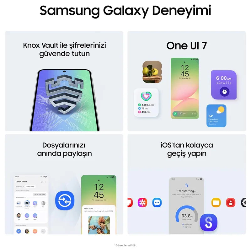 Samsung Galaxy A56 5G Smartphone Middle East Version Exynos 1580, 6.7" Super AMOLED Display, 120Hz, 50MP, 5000 mAh, NFC, IP67, N