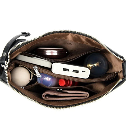 Genuine Brand Women's Soft Leather Shoulder Bags Luxury Designer Crossbody Bags Ladies Casual Tote Bag Messenger Commuting Sac