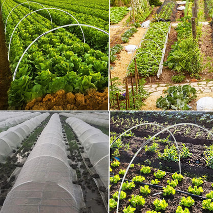 30Pcs Garden Hoops for Netting Tunnel, Garden Hoops Greenhouse Frame Flexible Tunnel Arch Crop Protection Hoops for Raised Beds