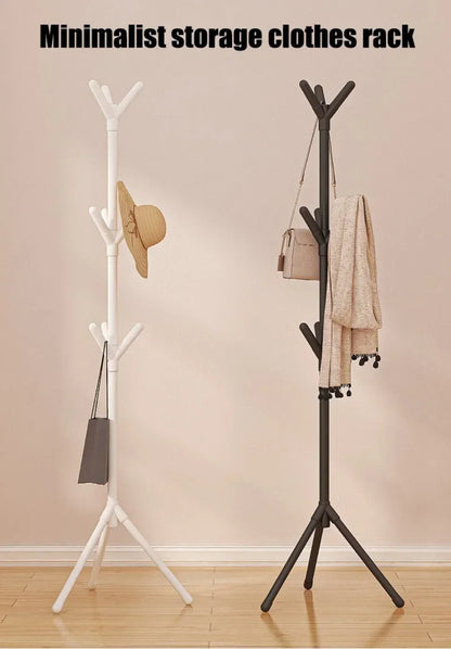 2025New Standing Coat Rack Hook Household Clothes Hanger Floor Standing Bedroom Clothing Storage Rack Save Space Clothing Racks