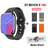 DT Watch 10 Smartwatch DT Watch X AMOLED 46mm Screen Video Play Local Music 4GB NFC ChatGPT Compass Smartwatch For Apple Android