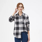 Casual Women's Plaid Shirt 2025 Spring Autumn New Ladies Loose Blouse and Tops Female Long Sleeve Shirts Fresh Checked Clothes