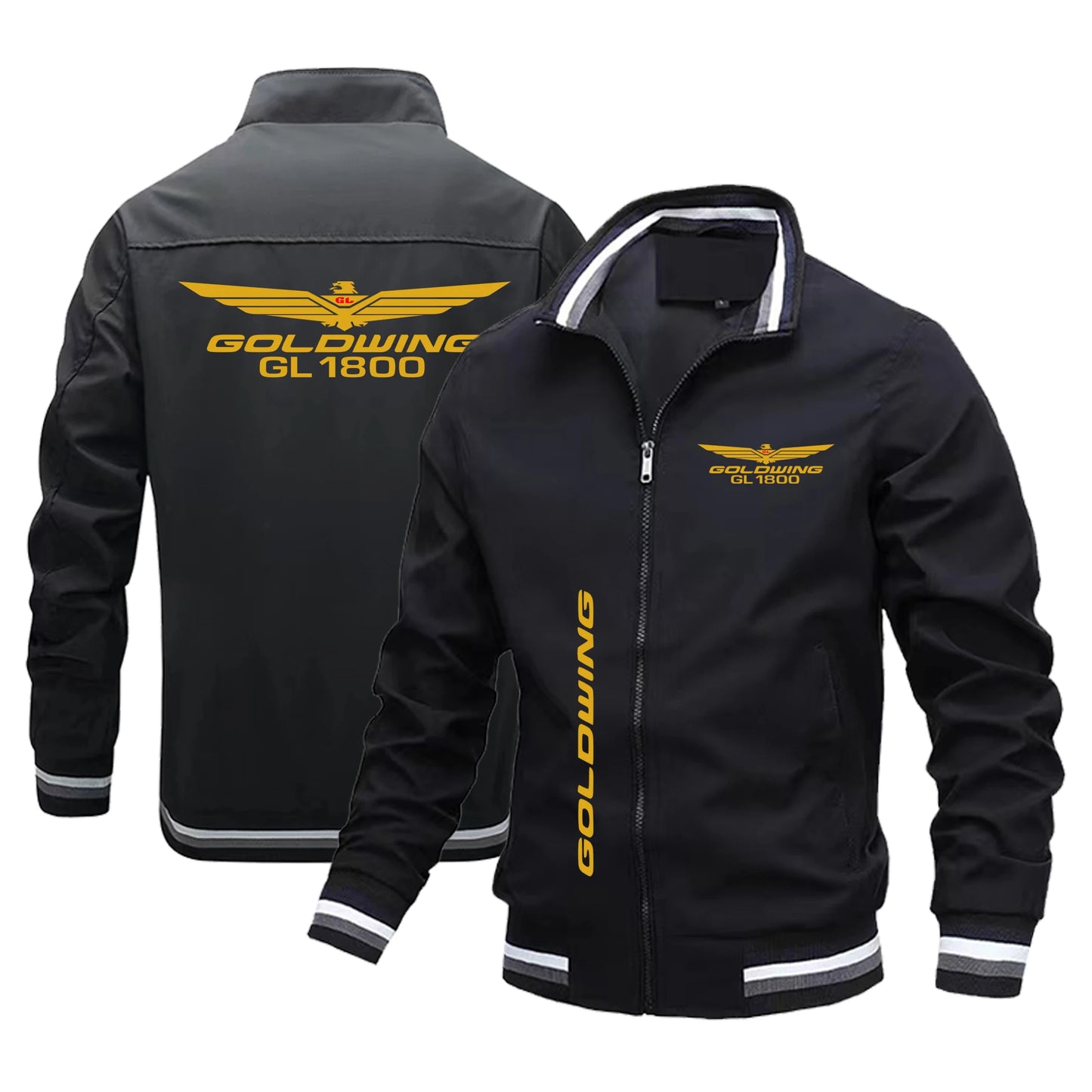 Spring and Autumn New Gold Wings GL1800 Biker Jacket Pilot Fashion Windbreaker Leisure Baseball Suit Men's Motorcycle Clothing