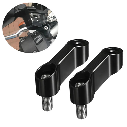 Motorcycle Rearview Mirrors Extension Riser Extend Adapter Mirror Extender Adapters Riser Supplies Rear View Base Mirrors Black