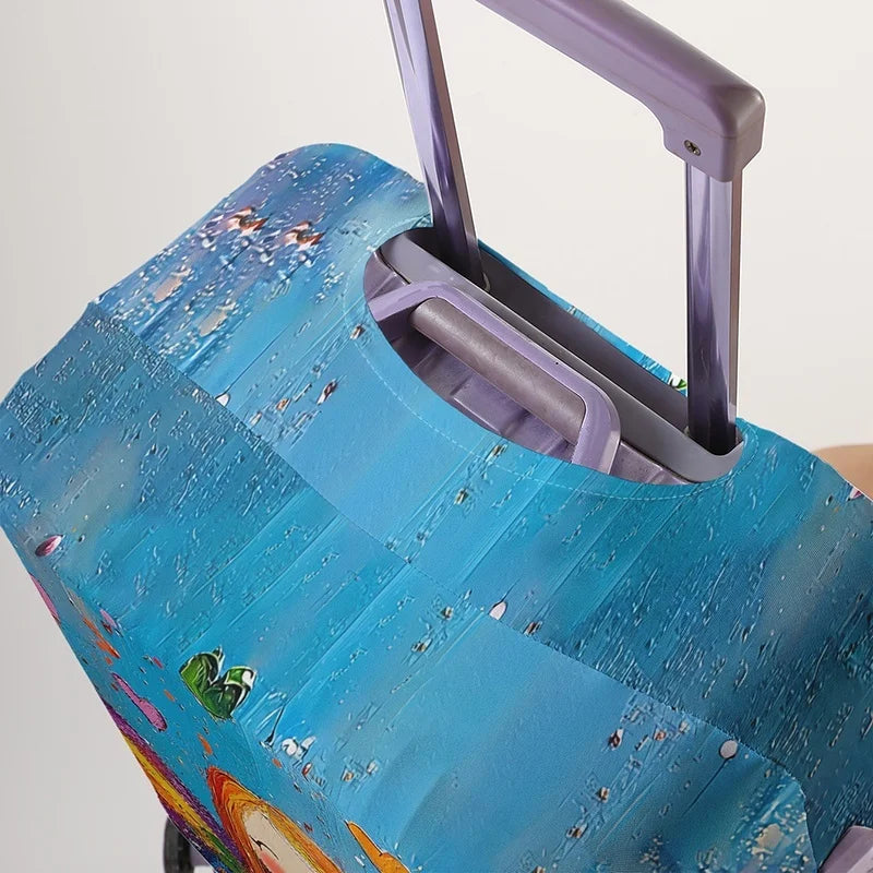 Angel pattern luggage protection cover, suitable for 18-32 inch luggage covers, luggage handle gloves, travel accessories