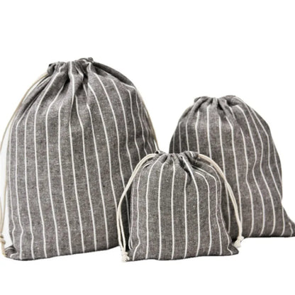 Cotton Linen Drawstring Cosmetic Bag Christmas Gift Package Makeup Storage Bags for Travel Wedding