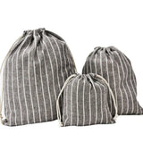 Cotton Linen Drawstring Cosmetic Bag Christmas Gift Package Makeup Storage Bags for Travel Wedding
