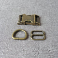 1Set Strong Hardware Metal Straps Slider D Ring Release Belt Buckle For Cat Pet Dog Collar Harness Paracord Sewing Accessory