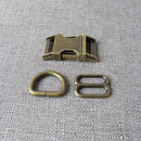 1Set Strong Hardware Metal Straps Slider D Ring Release Belt Buckle For Cat Pet Dog Collar Harness Paracord Sewing Accessory