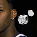 1/3Pairs 6MM Crystal Magnetic No-Pierce Stainless Steel Stud Earrings for Men Punk Zircon Magnet Earrings Non Piercing Jewelry