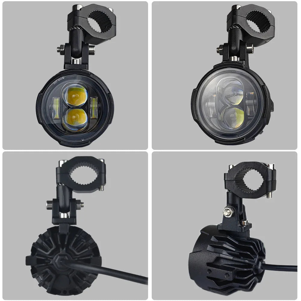 Motorcycle LED Auxiliary Lamp For BMW R1200GS F800GS ADV Yamaha MT07 MT09 CRF1000L Africa Twin Kawasaki Fog Lights Moto Lamp